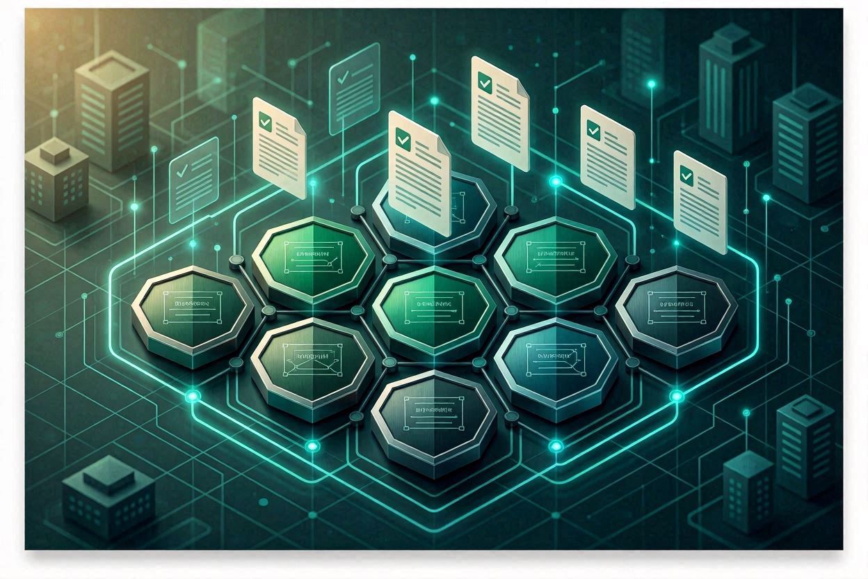 GRC analyst reviewing compliance frameworks and risk register